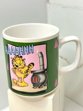 Vintage Garfield Coffee Mug Hot Cocoa AAAAHHH 1978 Christmas Winter